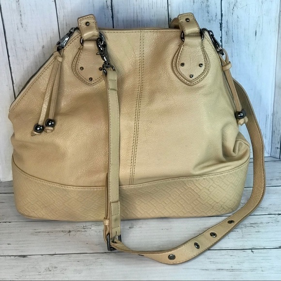 Sloane and Alex Sophia Large Leather Satchel Convertible Strap Bag - Picture 2 of 16